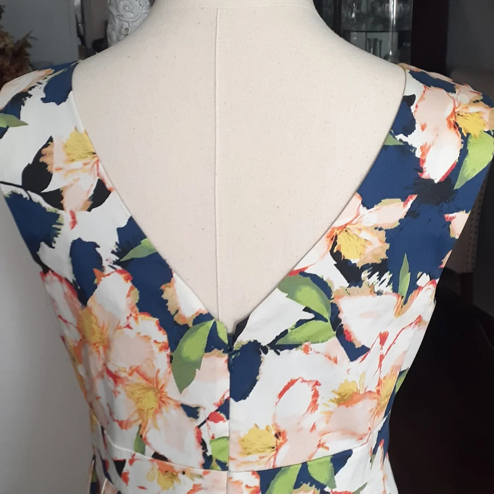 J.crew Cottagecore  fit and flare  floral vneck  dress size 8 - Picture 8 of 17